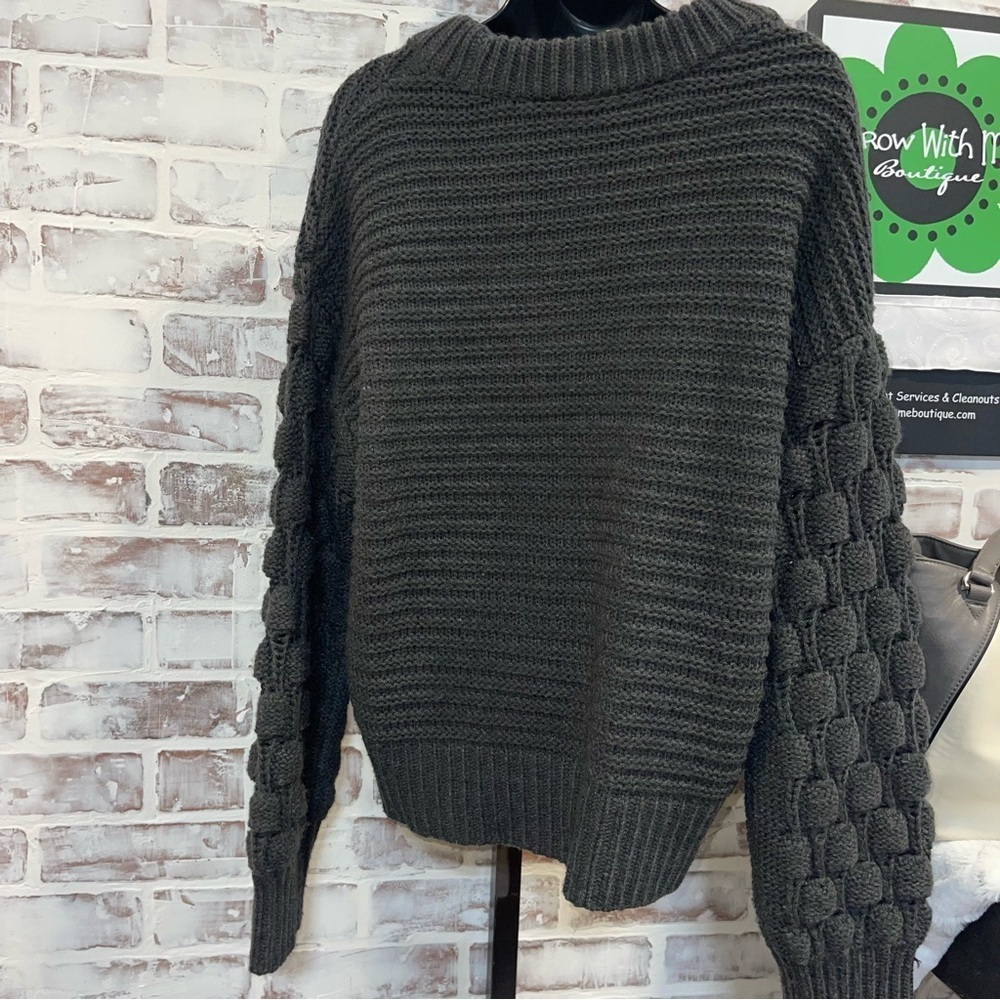 Elodie Charcoal Knit Sweater Medium - Picture 4 of 7